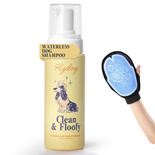 Trockenshampoo Hund mit Handschuh - Ohne Ausspülen Hundeshampoo Gegen Geruch für Hunde und Welpen, Haustiere Trockenwasch Shampoo für bei Schmutz, Gerüchen, Pflegt und beruhigt das Fell Trockenshampoo Hund mit Handschuh - Ohne Ausspülen Hundeshampoo Gegen Geruch für Hunde und Welpen, Haustiere Trockenwasch Shampoo für bei Schmutz, Gerüchen, Pflegt und beruhigt das Fell von Flydog