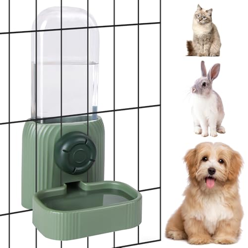 590 ml tropffreie Haustier-Wasserflasche für Kaninchen, Meerschweinchen, hängender Schwerkraft-Hasen-Wasserspender für Chinchillas, Frettchen, Katzen, Kleintier-Bewässerung (grün) von Flying Dove BRING LOVE TO YOU