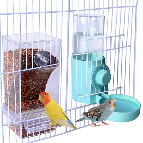 Automatischer Vogelwasserspender, kein Durcheinander, Vogelfutterstation für Käfig, Sittiche, Samenbehälter, Käfigzubehör für Papageien, Nymphensittiche, Kanarienvögel, Wellensittiche, Finken (blau) Automatischer Vogelwasserspender, kein Durcheinander, Vogelfutterstation für Käfig, Sittiche, Samenbehälter, Käfigzubehör für Papageien, Nymphensittiche, Kanarienvögel, Wellensittiche, Finken (blau) von Flying Dove BRING LOVE TO YOU