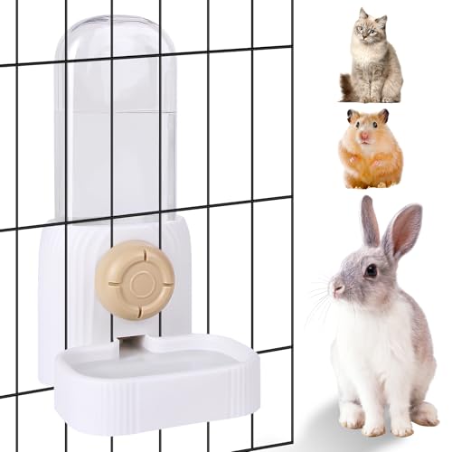 Meerschweinchen-Wasserflasche, kein Tropfen, Kaninchen-Wasserspender für Käfig, kleine Tier-Wasserflasche für Häschen, Chinchilla-Bewässerung, 590 ml, Weiß Meerschweinchen-Wasserflasche, kein Tropfen, Kaninchen-Wasserspender für Käfig, kleine Tier-Wasserflasche für Häschen, Chinchilla-Bewässerung, 590 ml, Weiß von Flying Dove BRING LOVE TO YOU