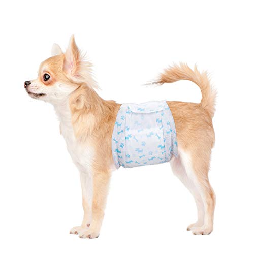 Einweg-Hundewindeln Male Wraps - Super absorbierende weiche männliche Windeln für männliche Hundemarkierungsprobleme, Harninkontinenz von Flying Paws