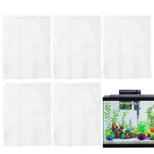 FmtwPhn Filterbeutel für Aquarien, 5 x feinmaschige Filtermedien für Aquarien, Wasserreinigungs-Werkzeug, Reißverschlusstasche zur Filtration für zerkleinerte, Zeolith FmtwPhn Filterbeutel für Aquarien, 5 x feinmaschige Filtermedien für Aquarien, Wasserreinigungs-Werkzeug, Reißverschlusstasche zur Filtration für zerkleinerte, Zeolith von FmtwPhn