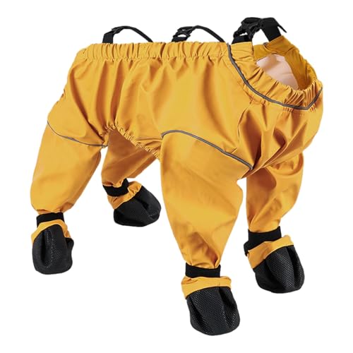 FmtwPhn Hundehose mit Hosenträgern | Haustier-Hundeschuhe – wasserdichte Haustier-Hundeschuhe, verstellbare Strapsstiefel mit verstellbaren Riemen für den Außenbereich von FmtwPhn