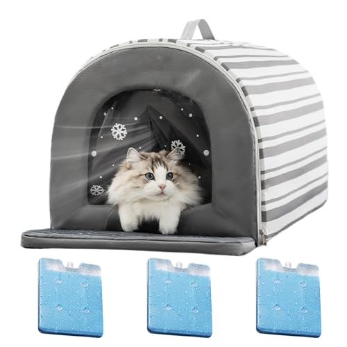 FmtwPhn Kühlhaus Für Freigänger Katzen, Haustier Kühlmatte Mit Eisbox, Isoliertes Rutschfestes Gemütliches Zelt Wasserdicht Für Wohnung Und Garten Tierunterkünfte FmtwPhn Kühlhaus Für Freigänger Katzen, Haustier Kühlmatte Mit Eisbox, Isoliertes Rutschfestes Gemütliches Zelt Wasserdicht Für Wohnung Und Garten Tierunterkünfte von FmtwPhn
