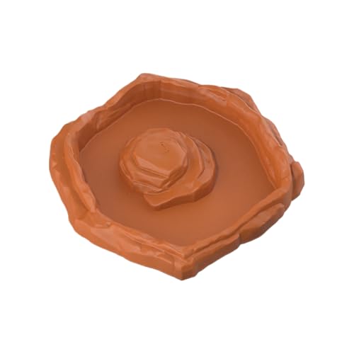 FmtwPhn Schildkröten Wassernapf,Reptilien Badebecken | Rutschfester Wasser- und Futternapf mit Rampe für Aquarium, Terrarium und Behälter für Geckos, Schlangen Bartagamen von FmtwPhn