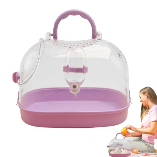FmtwPhn Transportbox für Meerschweinchen, transparent, atmungsaktiv, tragbar, Hamsterkäfig mit Wasserflasche für Zwerge, Hamster, Frettchen, Chinchillas FmtwPhn Transportbox für Meerschweinchen, transparent, atmungsaktiv, tragbar, Hamsterkäfig mit Wasserflasche für Zwerge, Hamster, Frettchen, Chinchillas von FmtwPhn