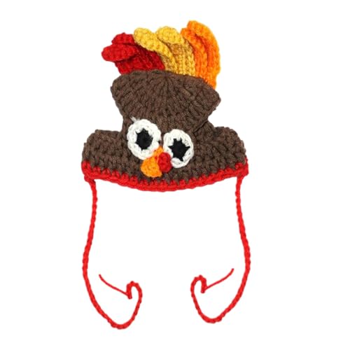 FmtwPhn Truthahn-Katzenkostüm – Urlaubsthema mit Truthahn-Hut, lustiges handgefertigtes Thanksgiving-Kleidung für Hunde, Katzen, Welpen von FmtwPhn