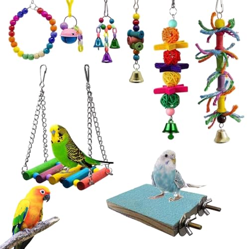 FmtwPhn Vogel-Sittich-, Nymphensittich-Spielzeug, Futtersuche, Shredder, Spielzeug, Mehrfarbig, Papageienkäfig, Kauspielzeug mit Kletterleitern für Nymphensittiche, Papageien, Sittiche, Sittiche FmtwPhn Vogel-Sittich-, Nymphensittich-Spielzeug, Futtersuche, Shredder, Spielzeug, Mehrfarbig, Papageienkäfig, Kauspielzeug mit Kletterleitern für Nymphensittiche, Papageien, Sittiche, Sittiche von FmtwPhn
