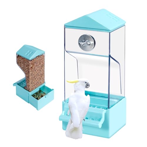 FmtwPhn Vogelkäfig Futterautomat | Automatischer Außenfütterer Für Papageien - Transparenter Spritzgeschützter Futternapf Für Kanarienvögel Wellensittiche Und Finken,Für Sperlinge Rotkehlchen Und FmtwPhn Vogelkäfig Futterautomat | Automatischer Außenfütterer Für Papageien - Transparenter Spritzgeschützter Futternapf Für Kanarienvögel Wellensittiche Und Finken,Für Sperlinge Rotkehlchen Und von FmtwPhn