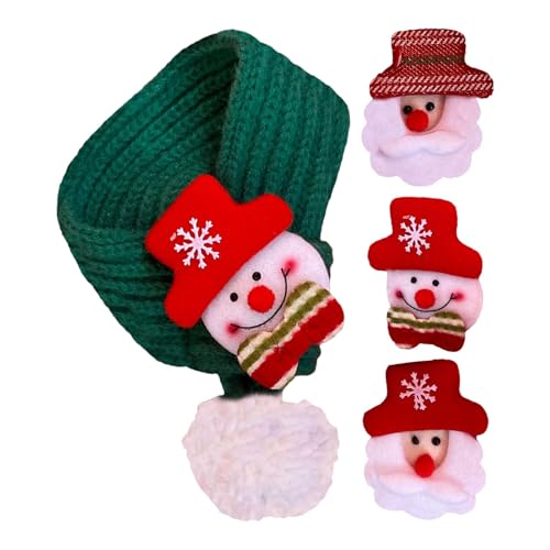 FmtwPhn Welpen-Weihnachtsschal, Haustier-Weihnachtsschal | Haustier-Urlaubsschal - Gestrickter Haustier-Urlaubsschal, Warmer Haustier-Kostüm-Schal mit 4 Weihnachtsmann-Dekorationen für die FmtwPhn Welpen-Weihnachtsschal, Haustier-Weihnachtsschal | Haustier-Urlaubsschal - Gestrickter Haustier-Urlaubsschal, Warmer Haustier-Kostüm-Schal mit 4 Weihnachtsmann-Dekorationen für die von FmtwPhn