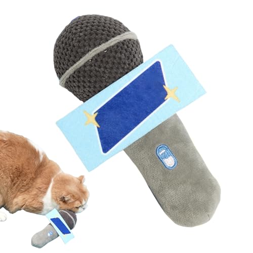 Cat Chew Toy Microfon Plüsch Seil Interaktives Audioglockenspielzeug - Ziehen Sie Teether für Katzenspiele Chewy Fun | Reisefreundliche Innenunterhaltung Langeweile Buster | Weiches dauerhaftes Kitty Cat Chew Toy Microfon Plüsch Seil Interaktives Audioglockenspielzeug - Ziehen Sie Teether für Katzenspiele Chewy Fun | Reisefreundliche Innenunterhaltung Langeweile Buster | Weiches dauerhaftes Kitty von Fmzrbnih