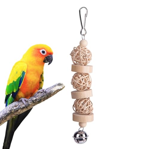 Cockatiel Toys - Vogelkäfigdekoration, Vogelkauspielzeug | Naturholzvögel Rattan Ball, Vogelkäfigspielzeug Für Wellensittiche, Lovebirds, Darlegende, Sheilige, Cockatatoos, Afrikanische Graue Papageie von Fmzrbnih