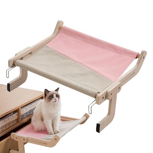 Fenster-Katzensitzstange,Katzen-Fenstersitzstange - Indoor-Katzenbett für Fenster,Katzen-Hängematte, Fenstersitz, Holzrahmen für große Katzen, einfach zu verstellendes Katzenbett für Fensterbank, Nach Fenster-Katzensitzstange,Katzen-Fenstersitzstange - Indoor-Katzenbett für Fenster,Katzen-Hängematte, Fenstersitz, Holzrahmen für große Katzen, einfach zu verstellendes Katzenbett für Fensterbank, Nach von Fmzrbnih