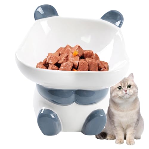 Geneigte Futternäpfe für Hunde, geneigt, erhöhter Panda-Form, Keramik, Katzen-Futterstation – multifunktionaler Cartoon-Stabiler Futternapf für Wasser, Tierfutter Geneigte Futternäpfe für Hunde, geneigt, erhöhter Panda-Form, Keramik, Katzen-Futterstation – multifunktionaler Cartoon-Stabiler Futternapf für Wasser, Tierfutter von Fmzrbnih