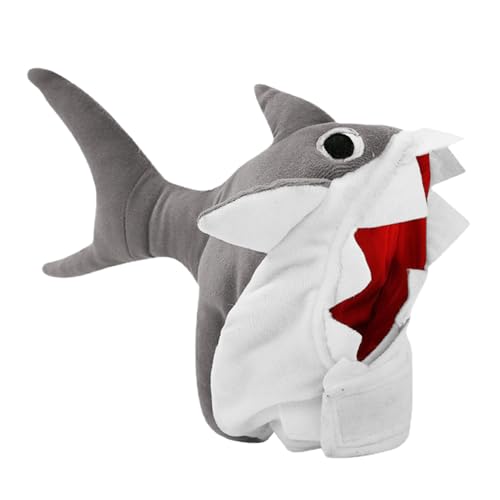 Hai Kostümhut - Hundehaihut, Hai -Haustierhüte | Netter Plüschkätzchen -Cosplay -Hut, Lustiger Hai Mit Lustiger Hausplay, Komfortable Haifischflosse Für Kleine Und Mittlere Hunde Und Kätzchen (klein, von Fmzrbnih