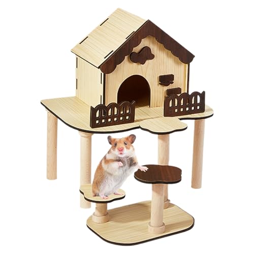 Hamster Haus Holz Habitat - Kleines Tierstehende Käfigzubehör Bett | Exploration Tunnel Spielzeug Innennisting | Zuchtanreicherung Spielplatz | Schlafes Versteck Für Gründil -Maus -Ratten - Hamster Haus Holz Habitat - Kleines Tierstehende Käfigzubehör Bett | Exploration Tunnel Spielzeug Innennisting | Zuchtanreicherung Spielplatz | Schlafes Versteck Für Gründil -Maus -Ratten - von Fmzrbnih
