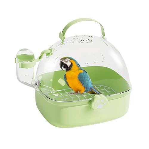 Hamster Reisekäfig | PVC Chinchilla Transportkäfig mit Wasserflasche | Geräumiges Haustiervogel Transportzubehör | für Igel Aras Nymphensittiche Spatzen Wellensittiche Unzertrennliche Konuren von Fmzrbnih