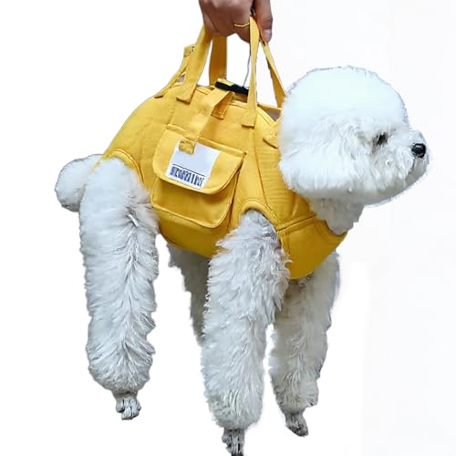 Haustierliftgurt - Hundeschließträger, Stützweste | Duraable Schultergurtträger mit Griffen, atmungsaktives Design für tägliche Spaziergänge, komfortable Unterstützung für den Outdoor -Park und Wander von Fmzrbnih