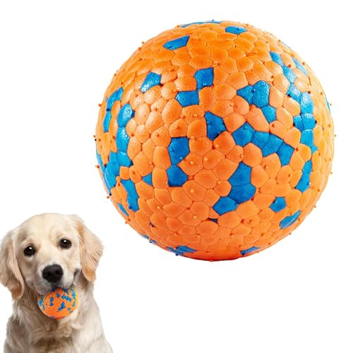 Hunde Spielzeugball - Hüpferfetchball, Hoch elastischer Welpe Zahne Ball | Duraable große Rassen Schaum interaktives Spielzeug, multifunktionaler schwimmender Hundeball, lustiger Übung, um das Spiel A von Fmzrbnih