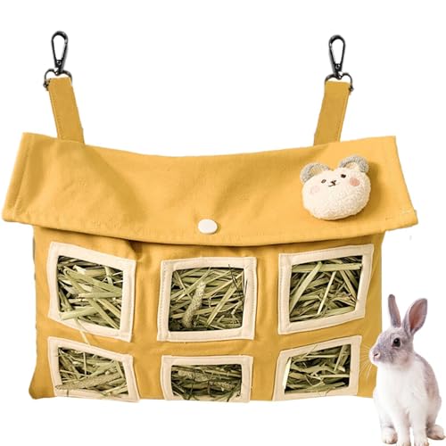 Kaninchen-Heu-Futtersack – Hänge-Heu-Futtersack, Tragbarer Sack-Heusack | Niedlicher Hasen-Heubeutel Mit 3 Löchern, Großer Kapazität, Mehrzweck-Hasen-Heu-Futterspender Für Hamster, Kaninchen, Kleintie Kaninchen-Heu-Futtersack – Hänge-Heu-Futtersack, Tragbarer Sack-Heusack | Niedlicher Hasen-Heubeutel Mit 3 Löchern, Großer Kapazität, Mehrzweck-Hasen-Heu-Futterspender Für Hamster, Kaninchen, Kleintie von Fmzrbnih