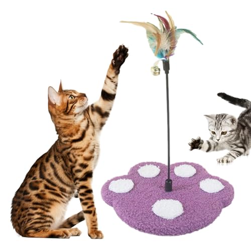 Katzenfeder-Zauberstab-Spielzeug – Tragbarer Katzen-Zauberstab, Lustiges Interaktives Katzenspielzeug | Kreatives Pfotenabdruck-Katzenspielzeug Mit Federn Und Glöckchen, Kätzchen-Katzenfederspielzeug, Katzenfeder-Zauberstab-Spielzeug – Tragbarer Katzen-Zauberstab, Lustiges Interaktives Katzenspielzeug | Kreatives Pfotenabdruck-Katzenspielzeug Mit Federn Und Glöckchen, Kätzchen-Katzenfederspielzeug, von Fmzrbnih