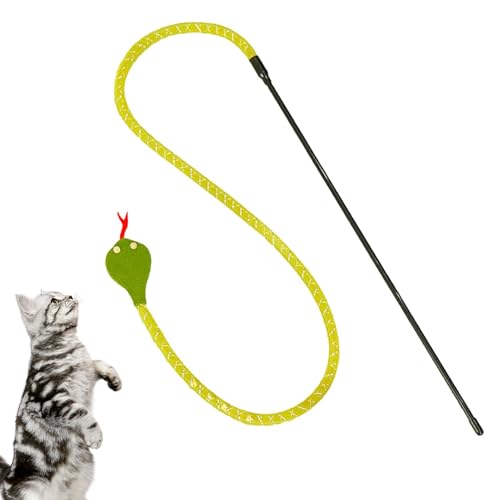 Katzenspielstab – Tragbares Katzenspielzeug, Mehrzweck-Katzenspielstab | Multifunktionale Interaktive Schlangenkatzen-Stange, Interaktives Katzenspielzeug Für Katzen Und Kätzchen, Reduziert Langeweile Katzenspielstab – Tragbares Katzenspielzeug, Mehrzweck-Katzenspielstab | Multifunktionale Interaktive Schlangenkatzen-Stange, Interaktives Katzenspielzeug Für Katzen Und Kätzchen, Reduziert Langeweile von Fmzrbnih