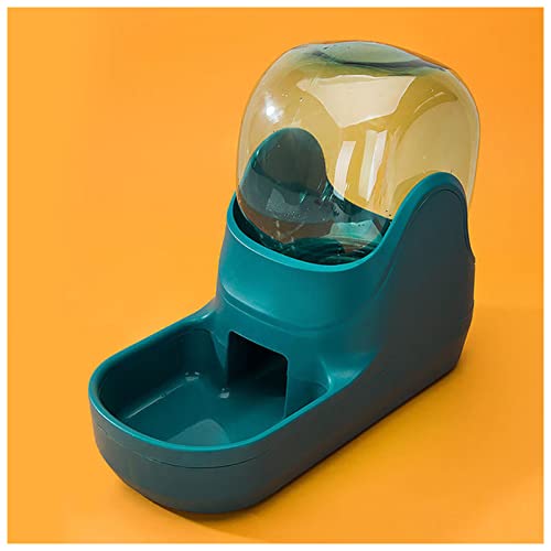 Futternapf Katze 3.8L Haustier Hund Katze Trinker Schüssel for Hunde Trinkwasserflasche Kätzchen Bowls Slow Food Fütterung Container Pet Supplies Geneigter futternapf Katze (Size : Green Drinking) von FnnEmg