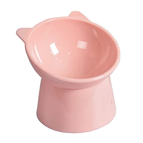 Futternapf Katze Katzenschüssel hochfuß Hundeschüssel 45 ° Neck Guard Cat Haustier Wasserschüssel Anti-Dumping Binaural Pet Fütterung Tasse Pet Fütterungsschüssel Geneigter futternapf Katze (Size : P von FnnEmg