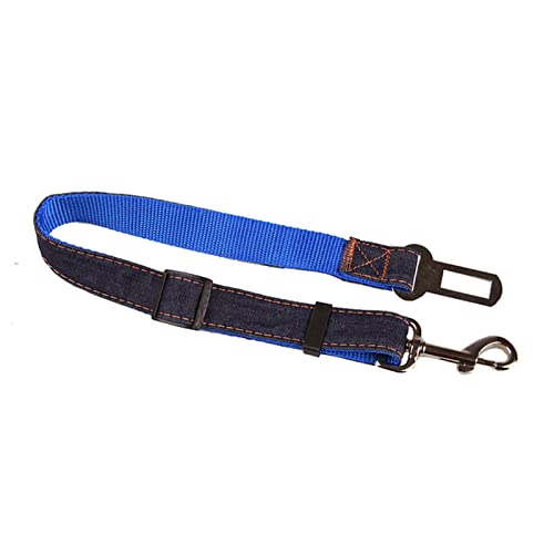 Seil Haustier Einstellbare Welpen Hund Auto Sicherheitsgurte Nylon Haustier Fahrzeug Sicherheitsgurt for Hunde Haustiere liefert Sicherheitshebel Auto Traktion Produkte Haustierleine Mit (Color : Blu von FnnEmg