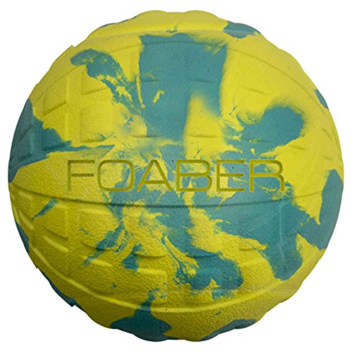 Foaber Schaumstoff und Gummi Hybrid Dog Activity Play Kauen Bounce Ball, klein, blau/grün von Foaber