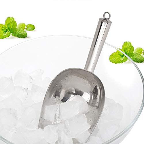 Focket Antirust Edelstahl -Eisnahrungsschaufel Hanging Loop Haustier Candy Coffee Scoop 1PC (12 Unzen) von Focket