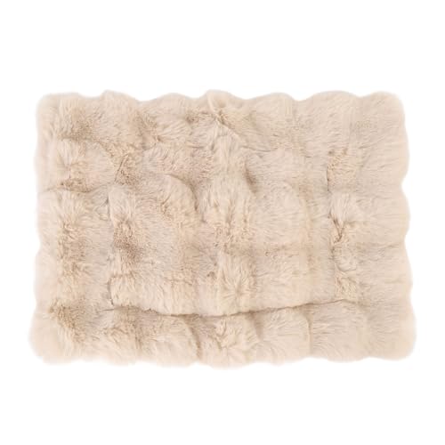 Focket Hundebett Matte, Blase Plüsch weichen Plüsch Stoff Komfort warm halten Hundebett Crate Pad verdickt Superior Unterstützung leicht zu reinigen Hund Crate Pad für kleine Hunde (M) von Focket