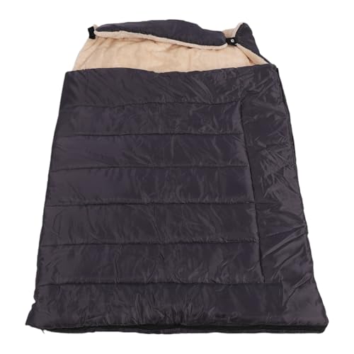 Focket Hundeschlafsack, regenfeste, tragbare, verstaubare Hundebettmatte aus Polyester-TAFT mit Kissen, für Indoor-Outdoor-Camping, Wandern, Rucksackreisen, Schwarz, 43.31x27.56in von Focket
