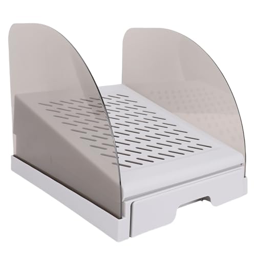 Focket Katzentoiletteschritt, Anti -Slip -Katzenrampe mit Filterfunktion, Einzigartiges Schubladendesign Zur Einfachen Reinigung für Kleine und Alte Katzen (Grey) von Focket