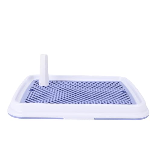 Hundetoiletten-Tablett, Robustes Plastik Hoher Zaun Intelligentes Design zur Geruchskontrolle PIPI-Halterung 45x33cm Leicht zu reinigen Tablett für das Toilettentraining (Blue) von Focket