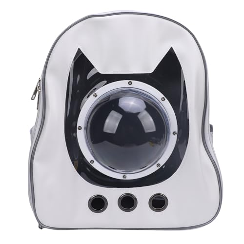 Katzenrucksack, leichte atmungsaktive Katze Träger mit Lüftungsloch, transparentes Fenster, Airline genehmigt Reise Katzen Träger für Reisen, Wandern & Outdoor-Einsatz (White) von Focket