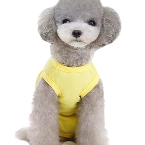 Chirurgischer Genesungsanzug für Hunde, Bequemes und Modisches Outfit nach der Operation, Süßes Gelb für Zuhause (XXL) von Fockety