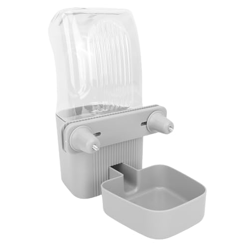 Fockety 1200 ml hängender automatischer Kaninchen-Wasserspender, Frettchen-Wassernapf für Käfige, universeller Trinknapf für Kleintiere, Welpen, Katzen, Igel, Chinchillas (Grey) von Fockety