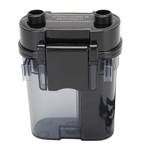 Fockety Aquarium Hängen Am Filter, 300 L/H 4W Plastik Externer Wandmontagefischtankfilter, Tauchbares Hängende Aktivkohle -biochemische Aquariumfilter für (EU-Stecker 220V) von Fockety