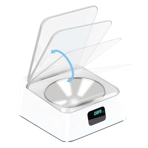 Fockety Automatische Katzen Zufuhr, Intelligenter Automatischer Katzenfutter Spender mit Infrarot-Sensor Deckel, Batterie Betriebene Automatische Haustier Zufuhr für Katzen & Hunde von Fockety