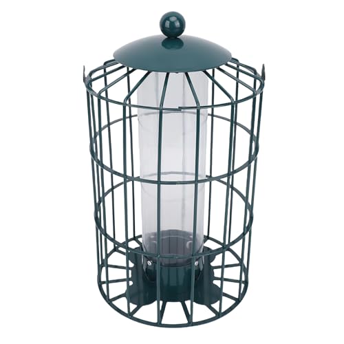 Fockety Eichhörnchensicherer Vogelfutterspender zum Aufhängen im Freien, Wildvogelfutterspender mit Metallkette, kaufeste und rostfreie Vogelfutterröhre für den Außenkäfig Fockety Eichhörnchensicherer Vogelfutterspender zum Aufhängen im Freien, Wildvogelfutterspender mit Metallkette, kaufeste und rostfreie Vogelfutterröhre für den Außenkäfig von Fockety