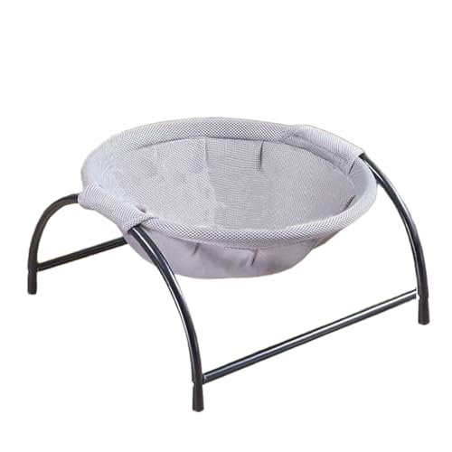 Fockety Erhöhtes Katzenbett, Atmungsaktives Netz Abnehmbares Waschbares Katzenbett mit Stabilem Rahmen für den Gebrauch Im Innenbereich, 16,92 X 16,92 X 9,64 in (Gray) von Fockety