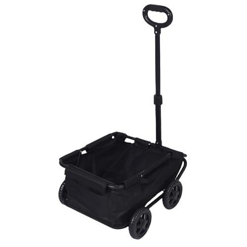 Fockety Haustier-Buggy, tragbarer, zusammenklappbarer, Leichter Hundebuggy mit 4 Rädern, wasserdicht, staubdicht, multifunktionaler Haustierwagen für kleine Hunde und Katzen zum (Black) von Fockety