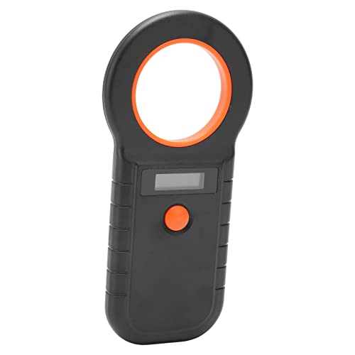 Fockety Haustier-Mikrochip-Scanner, EMID-Tierchip-Leser, 128 Tag-Speicher, Display mit Hoher Helligkeit, USB 2.0, Kabellos 2,4 G, für Tiere/Haustiere/Schweine/Hunde/Katzen (Black) von Fockety