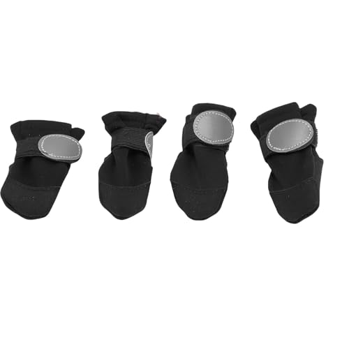 Fockety Haustierregenschuhe, Hundeschuhe Wasserdichtung Gummi, Pfotenschutz, Reflektierender Streifen, Gehen Im Freien, Wasserdicht, Trendig Aussehen, Schmutzprävention, Schlammabweisung (L) von Fockety