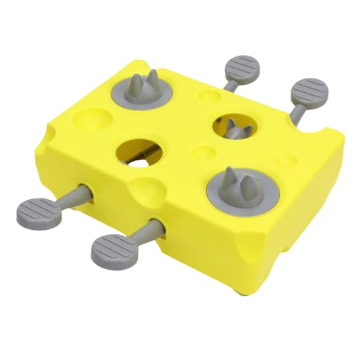 Fockety Hundepuzzle Spielzeug, Katzenfutter Puzzle Slow Feeder Interactive Hundespielzeug Haustier Tat Tat Spender Spielzeug für IQ -Training und Unterhaltung Kleine Tierschalen Hund (Yellow) von Fockety