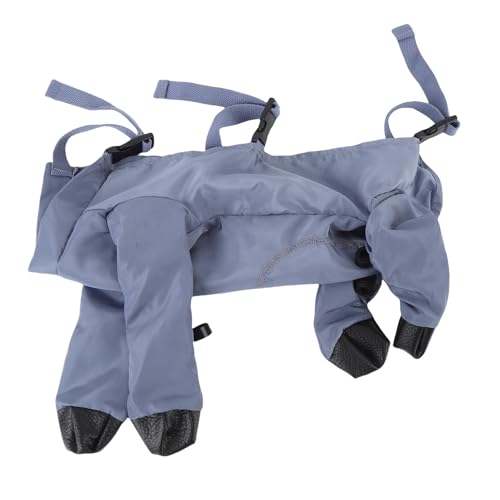 Fockety Hundespannstiefel, Anti -Schlupf -wasserdicht Verstellbare Hundeherhese Leggings mit Hosenträgern, Hundepfotenschutz für Kleine Mittelgroßen Großen Hund, Winterschnee, Regen (30in x 62in) von Fockety