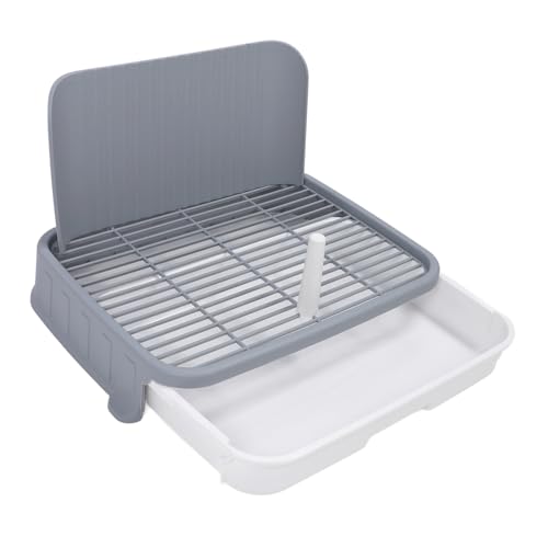 Fockety Hundetoilette, 51 x 39 cm, mit abnehmbarem Netz, Zaun, Pfosten, leicht zu reinigendem Halter für Hunde PIPI Pads, Hundetoilette, Trainingstoilette für mittelgroße und große Hunde von Fockety