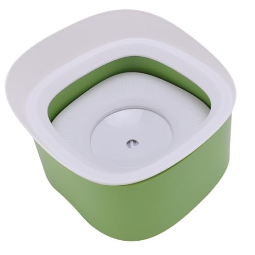 Fockety Hundwasserschale, kein Verschüttung ohne Tropfschwimmende, Erhöhte Langsame Wasserspeiserspender mit Staubdesteller Abdeckung, Spritzer Beweis Dog Water Feeder Pet Vorräte für (Green) von Fockety