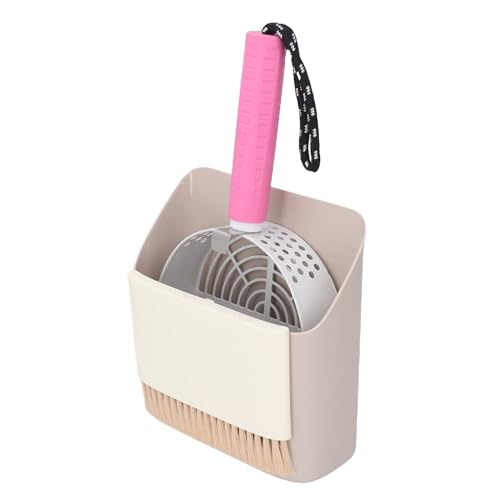 Fockety Katzenstreuschaufel-Set, Multifunktionale Katzenstreuschaufel aus Edelstahl mit Abnehmbarer Bürste und Kehrschaufel, Zum Reinigen der Katzentoilette und für Gartenabfälle Fockety Katzenstreuschaufel-Set, Multifunktionale Katzenstreuschaufel aus Edelstahl mit Abnehmbarer Bürste und Kehrschaufel, Zum Reinigen der Katzentoilette und für Gartenabfälle von Fockety